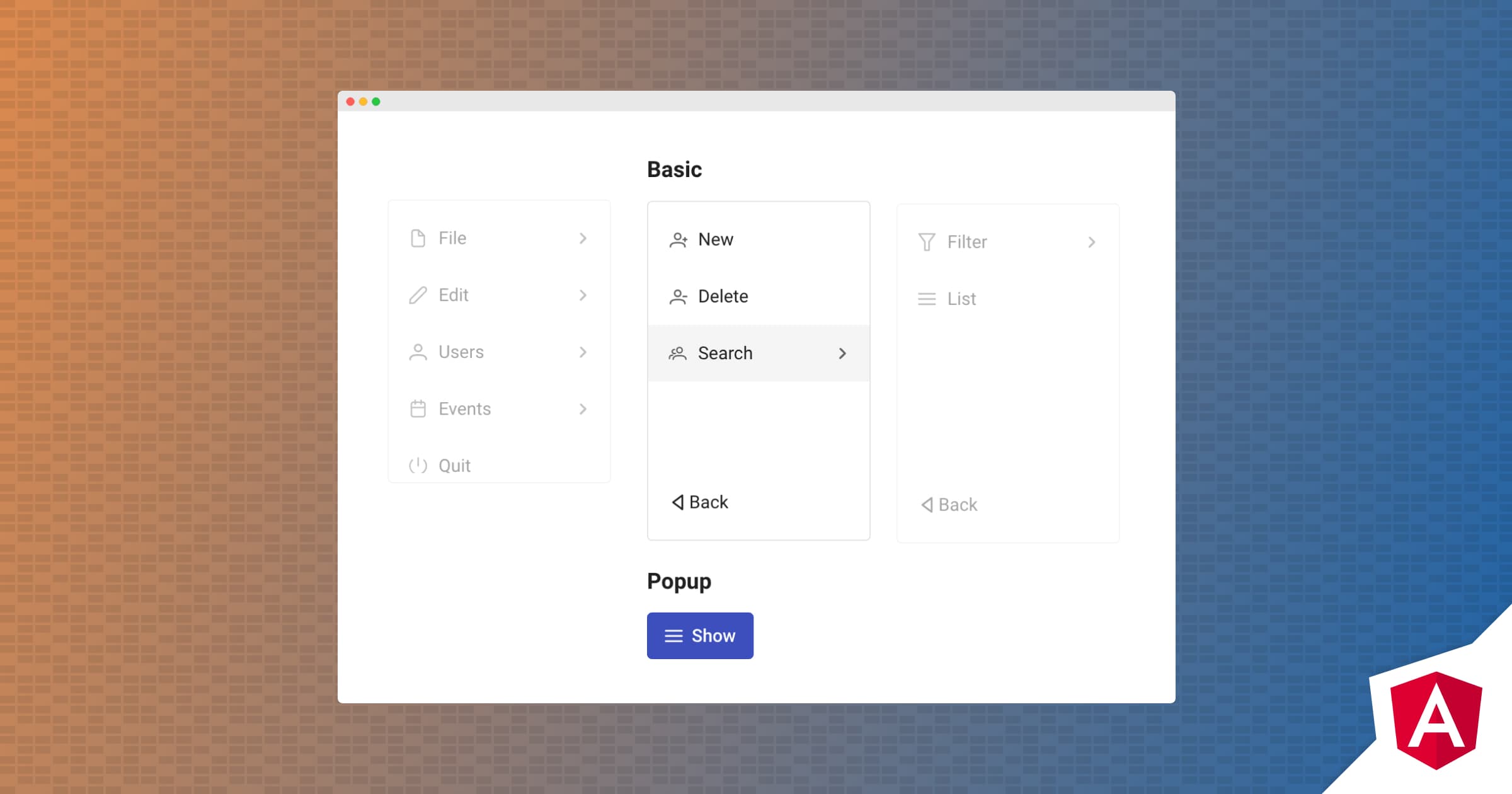 Angular SlideMenu